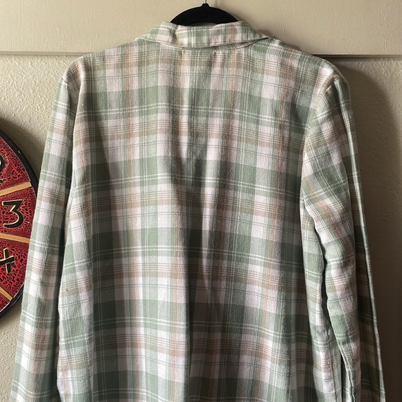 Vintage Modern Essentials green plaid button lightweight blazer - Picture 7 of 7